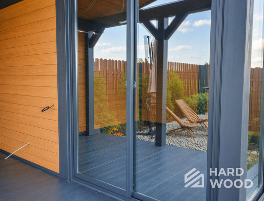 Серая беседка для дачи из дерева №101 - фото 2301